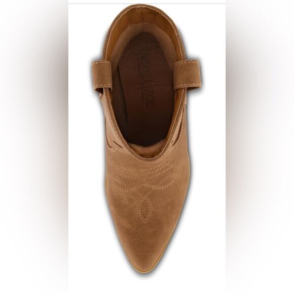 Cushionaire Women's Tan Rocky Western Stacked Heel Bootie w/stitching 9.5 NWT - Picture 12 of 13
